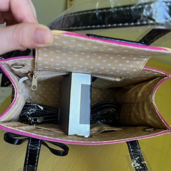 Rare Y2K Pinstripe Kate Spade Crossbody - Picture 2 of 4